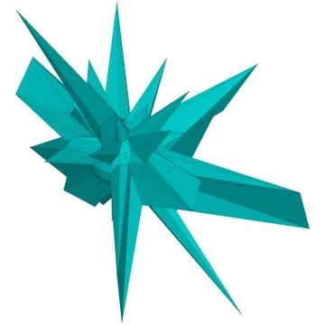 Geometric shape formed from triangular polygons Stock Illustration