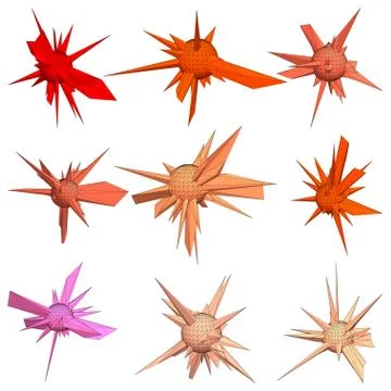 Geometric shape formed from triangular polygons Stock Illustration