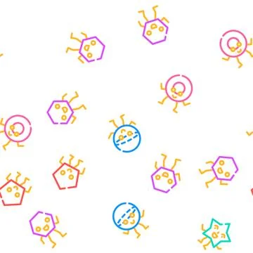 Geometric shape funny vector seamless pattern Stock Illustration