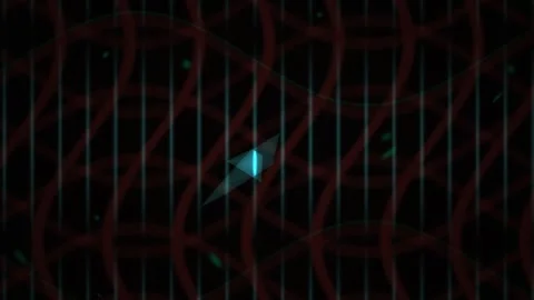 Geometric Shape Glowing Blue Abstract Motion Background for Tech Transitions Stock Footage 343699351