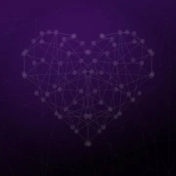 The geometric shape of the heart. Stock Illustration