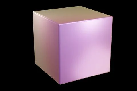 Geometric shape. Holographic 3d shape. 3d rendering. 库存插图