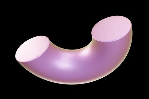 Geometric shape. Holographic 3d shape. 3d rendering. 库存插图