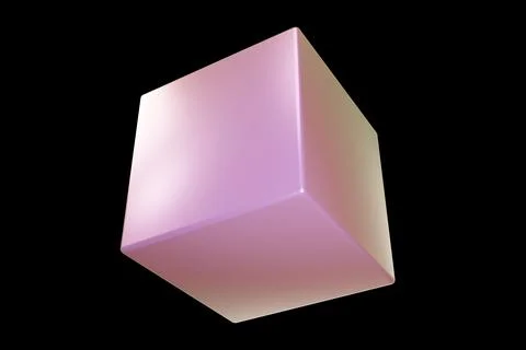 Geometric shape. Holographic 3d shape. 3d rendering. イラスト素材