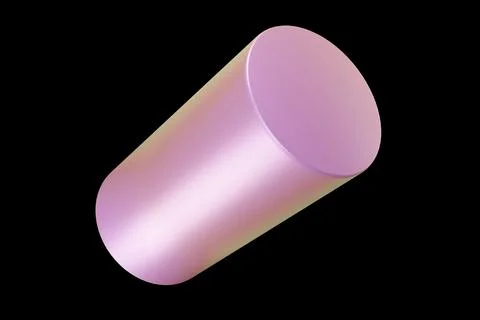 Geometric shape. Holographic 3d shape. 3d rendering. 库存插图