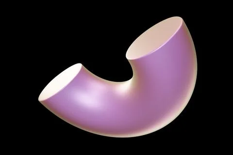 Geometric shape. Holographic 3d shape. 3d rendering. Stock Illustration