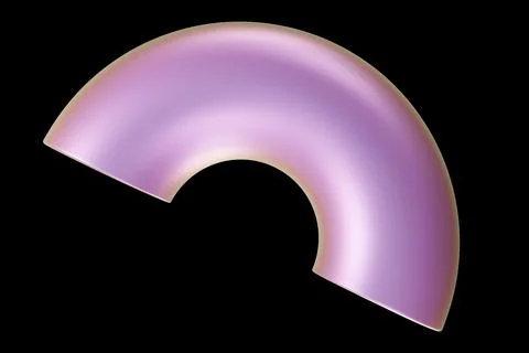Geometric shape. Holographic 3d shape. 3d rendering. Stock Illustration