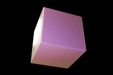 Geometric shape. Holographic 3d shape. 3d rendering. イラスト素材