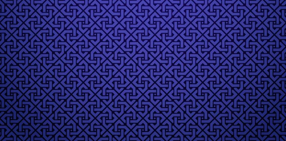 Geometric shape islamic pattern dark blue colors Stock Illustration