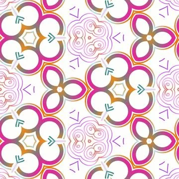Geometric shape line art with retro risograph concept Stock Illustration