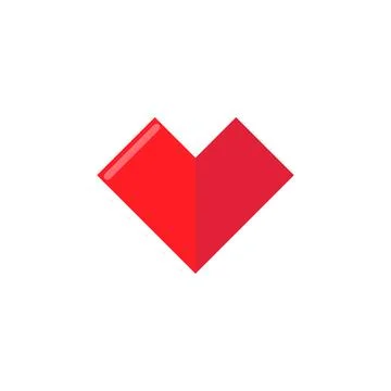 Geometric Shape Love Icon Vector Design Concept Illustrazione stock