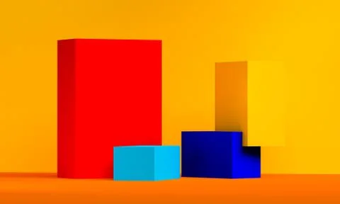 Geometric shape minimal, 3d rendering. Stock Illustration