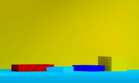 Geometric shape minimal, 3d rendering. Stock Illustration