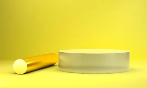 Geometric shape minimal, 3d rendering. Stock Illustration