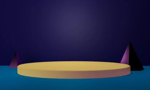 Geometric shape minimal, 3d rendering. Stock Illustration