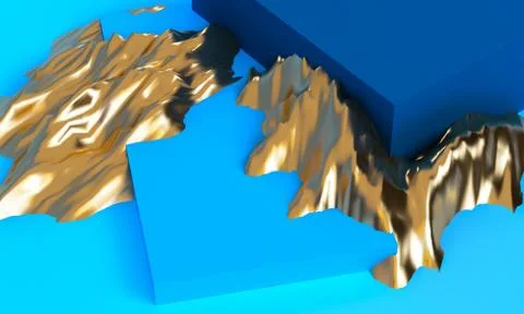 Geometric shape minimal, 3d rendering. Stock Illustration