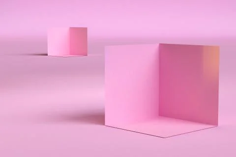 Geometric shape minimal, 3d rendering. Stock Illustration