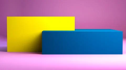 Geometric shape minimal, 3d rendering. Stock Illustration