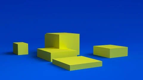 Geometric shape Minimalist abstract background, 3D render.. Foto stock