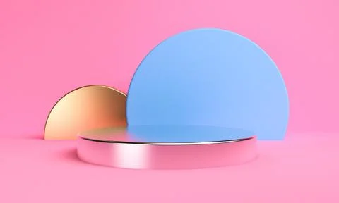 Geometric shape Minimalist abstract background, 3D render.. Foto stock
