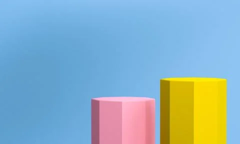 Geometric shape Minimalist abstract background, 3D render.. Foto stock