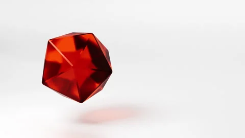 Geometric shape motion graphic background, glass 3d element Video stock 282337226