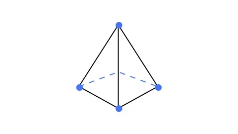 Geometric shape with points connected by lines representing structure Stock Footage 304967665