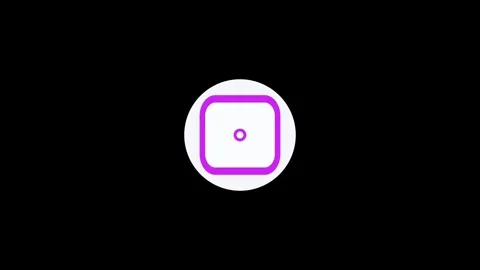 Geometric shape with purple border against black background. Geometric shap.. Stock Footage 337567942