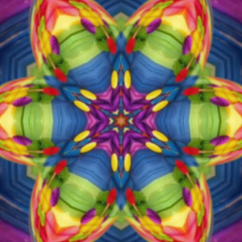 Geometric shape rainbow background design concept,Kaleidoscope,Seamless Stock Footage 227473182