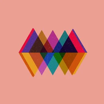 Geometric shape risograph effect Illustrazione stock