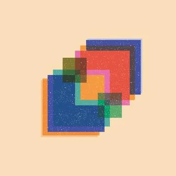 Geometric shape Risograph Illustrazione stock