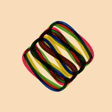 Geometric shape Risograph Illustrazione stock