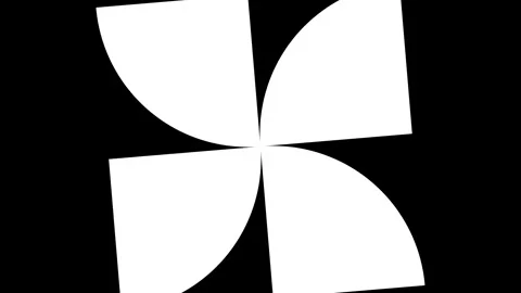 Geometric Shape rotating Film Frame Matte Overlay animation. Stock Footage 335494597