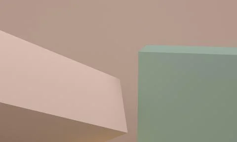 Geometric shape scene minimal, 3d rendering. Stock Photos