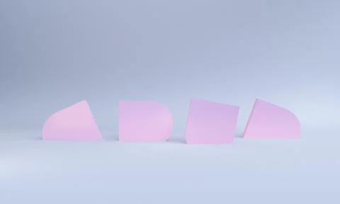 Geometric shape scene Minimal style,  3d rendering. Stock Illustration