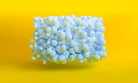 Geometric shape scene Minimal style,  3d rendering. Stock Illustration