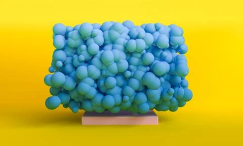 Geometric shape scene Minimal style,  3d rendering. Stock Illustration