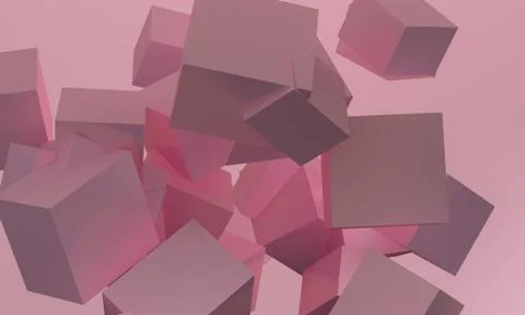 Geometric shape scene Minimal style,  3d rendering. Stock Illustration