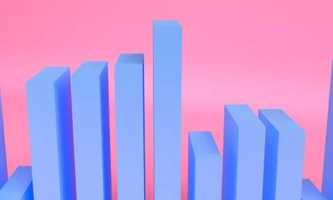 Geometric shape scene Minimal style,  3d rendering. Stock Illustration