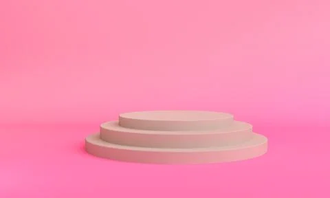 Geometric shape scene Minimal style,  3d rendering. Stock Photos
