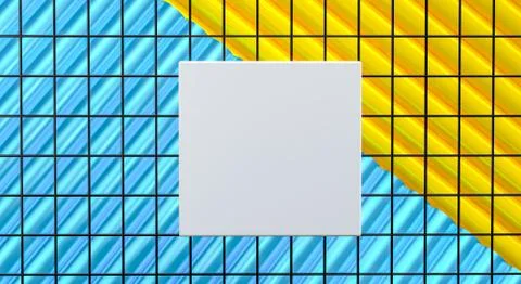 Geometric shape scene podium advertized minimal abstract background, pastel c Stock Illustration
