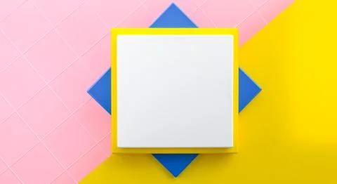 Geometric shape scene podium advertized minimal abstract background, pastel c Stock Illustration