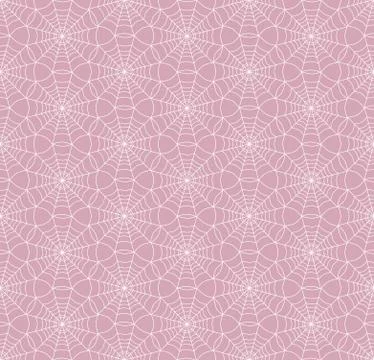 Geometric shape seamless line web pattern. Nature halloween ornament Stock Illustration