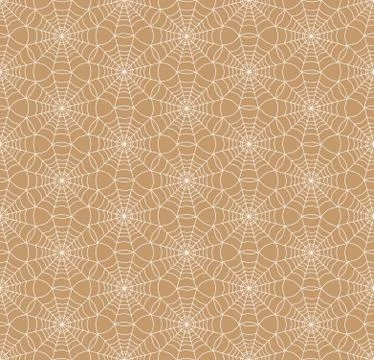 Geometric shape seamless line web pattern. Nature halloween ornament Stock Illustration