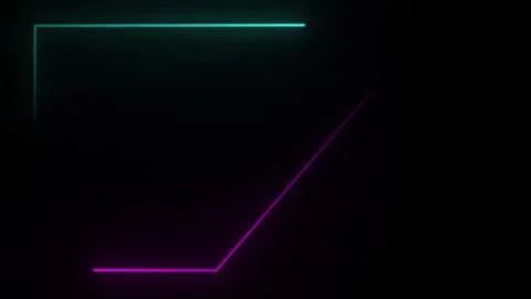 Geometric shape semi rectangle in neon effect mp4 video イラスト素材