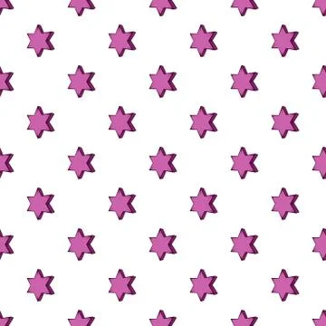 Geometric shape of six pointed star pattern Stock Illustration