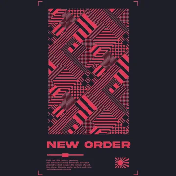 Geometric shape with slogans Stock Illustration