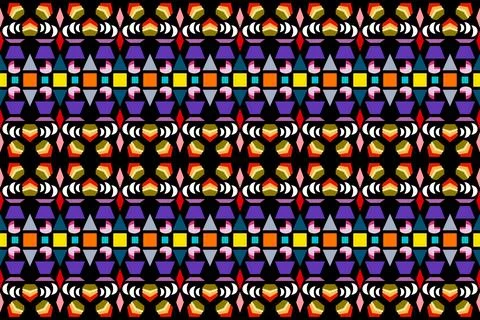 Geometric shape stripe pattern design Stock Illustration