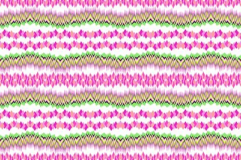 Geometric shape stripe pattern,Ikat style Stock-Illustration