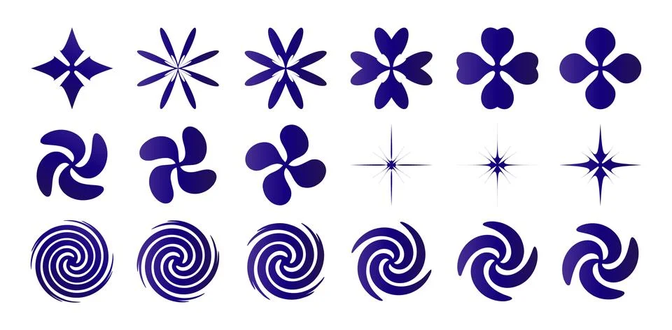 Geometric shape swirl Stock Illustration